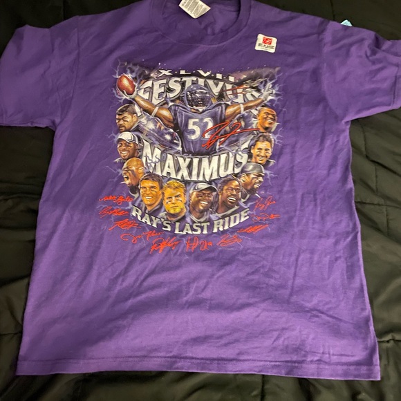2013 NFL Jerzees Ravens Super Bowl Ray Lewis “Festivus Maximus” T-Shirt🟣⚫️🔥 - Picture 1 of 4